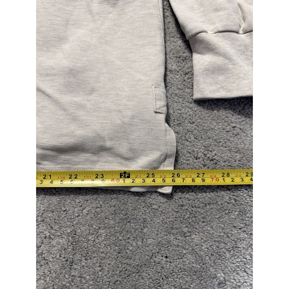 Orvis Men's XXL Long Sleeve Polo Shirt Heather Grey 100% Cotton Pique Fly Logo - Picture 6 of 7